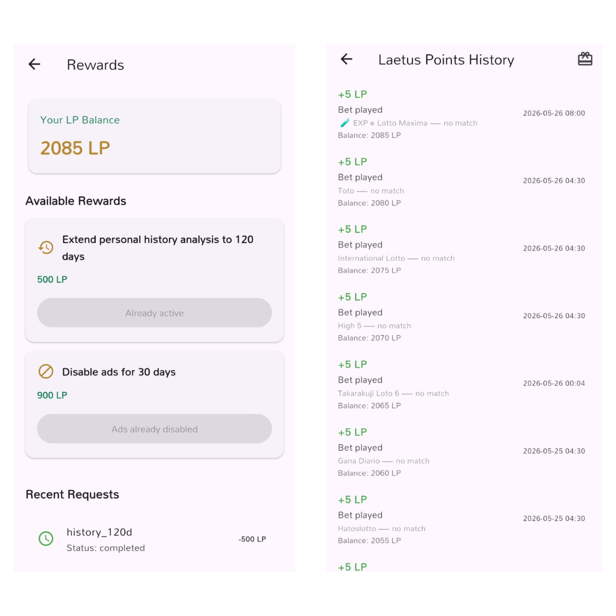 Laetus Rewards